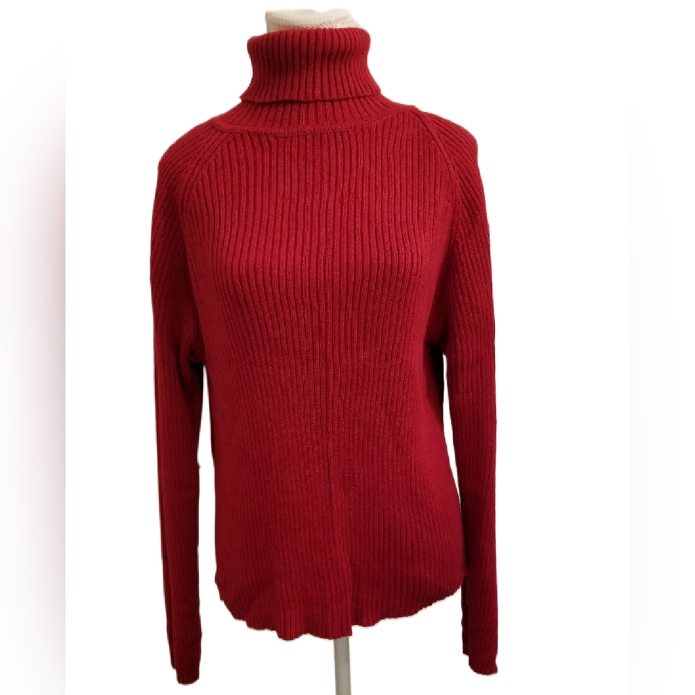 Women's Tight knit Warm Cozy Ribbed Turtleneck/Cowl Great Condition XL(18)